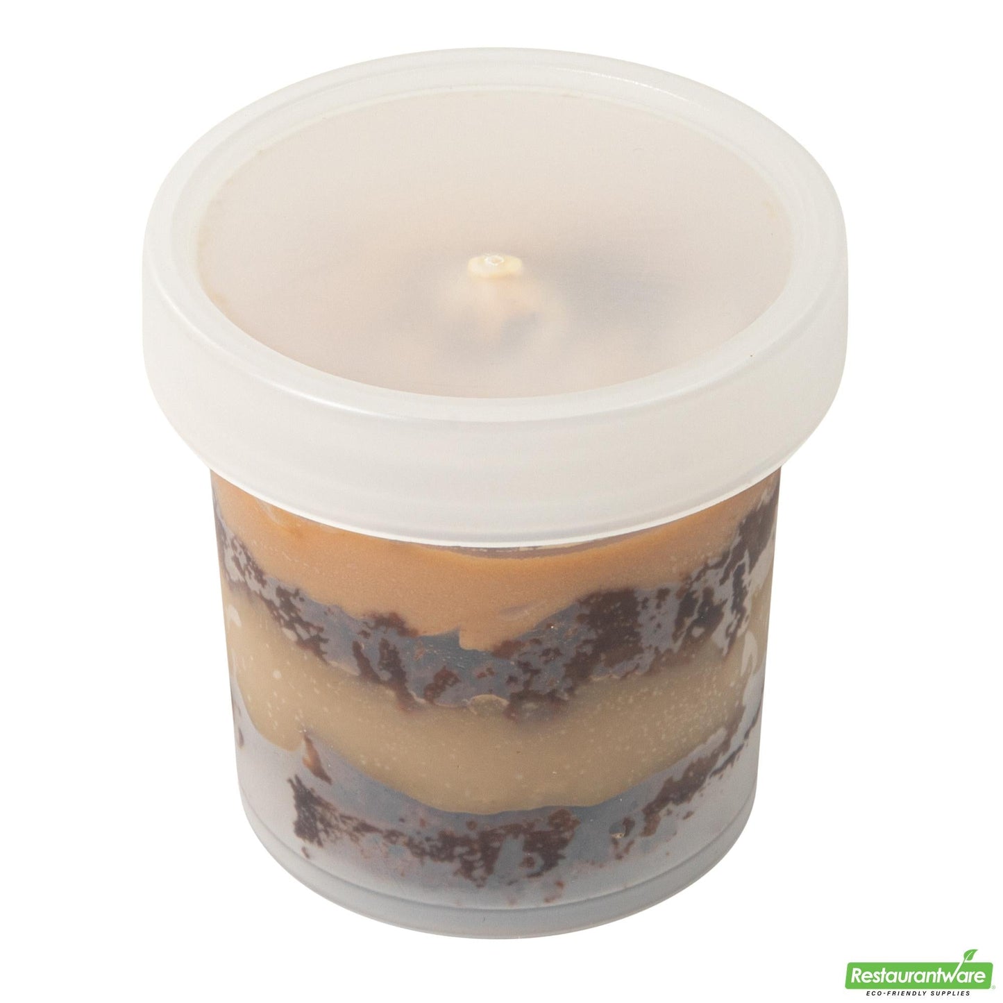 Wholesale Restaurantware Mini Serve 10 Oz Round Clear Plastic Dessert Cup - with Lid - 3 1/2'' X 3 1/2'' X 3 1/2'' - 100 Count Box- Bulk
