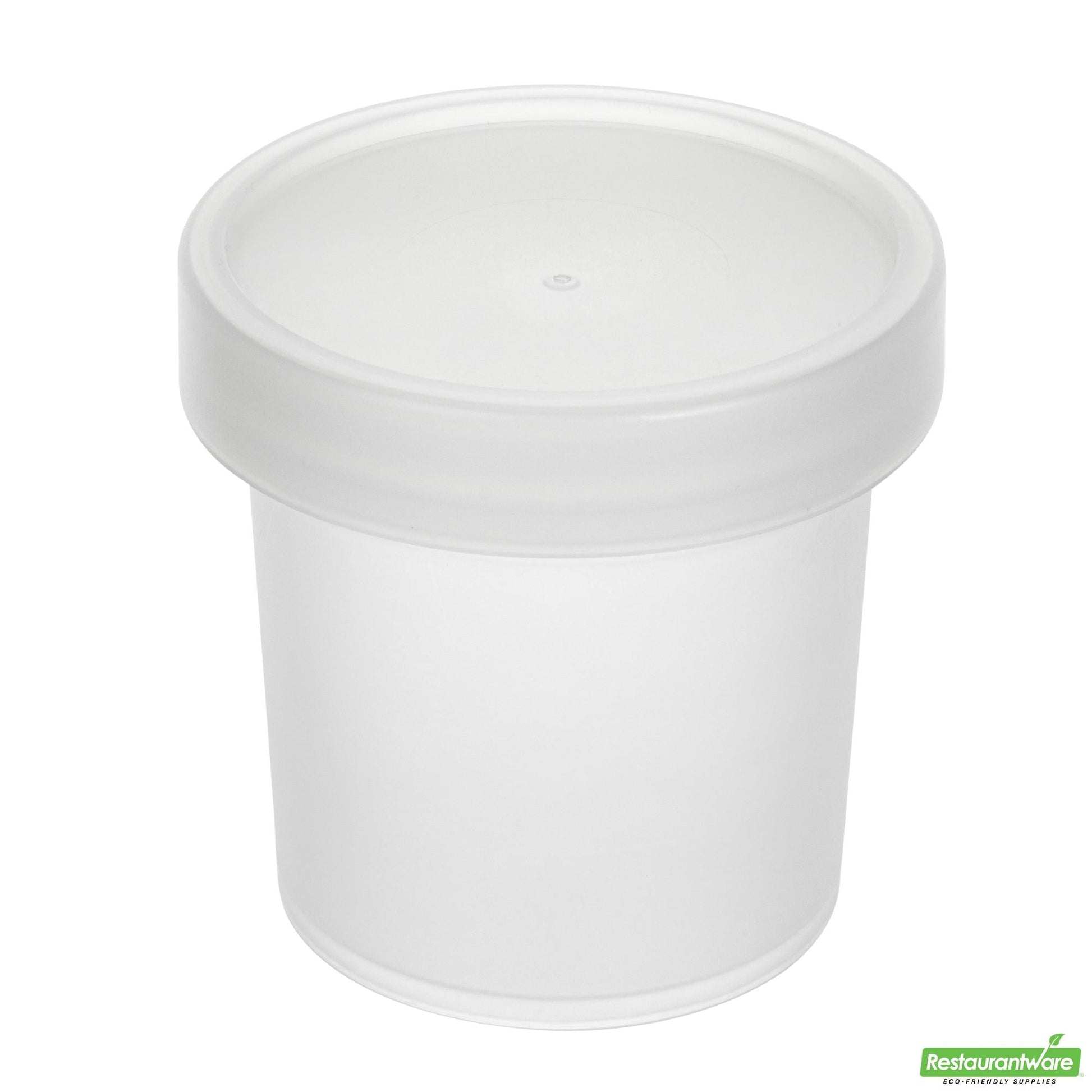 Wholesale Restaurantware Mini Serve 10 Oz Round Clear Plastic Dessert Cup - with Lid - 3 1/2'' X 3 1/2'' X 3 1/2'' - 100 Count Box- Bulk