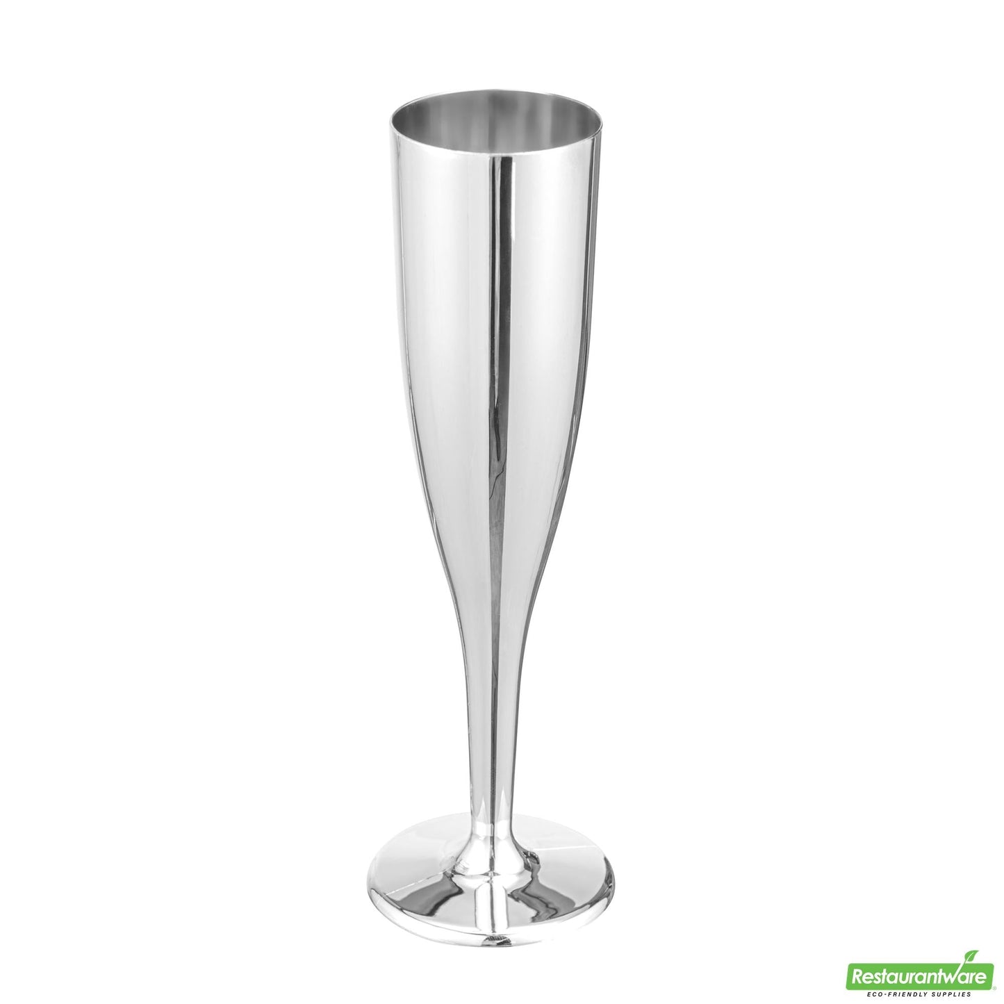 Wholesale Restaurantware 5 Oz Mirrored Plastic Champagne Flute - 2" X 2" X 8"- Bulk