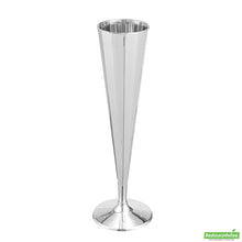 Wholesale Restaurantware 5 Oz Mirrored Plastic Champagne Flute - Vertical Cut- Bulk