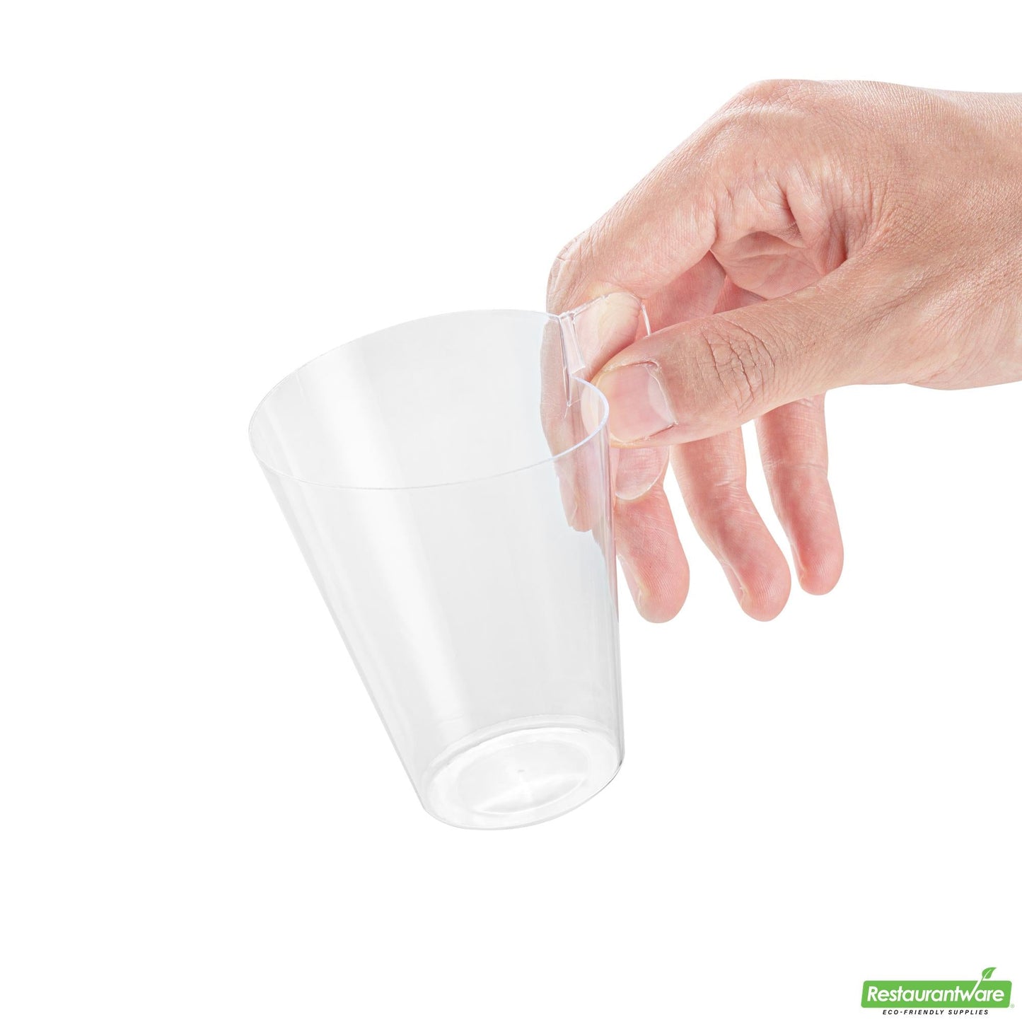 Wholesale Restaurantware 2 Oz Clear Plastic Cup - with Handle - 2.7" X 2.7" X 3.3"- Bulk