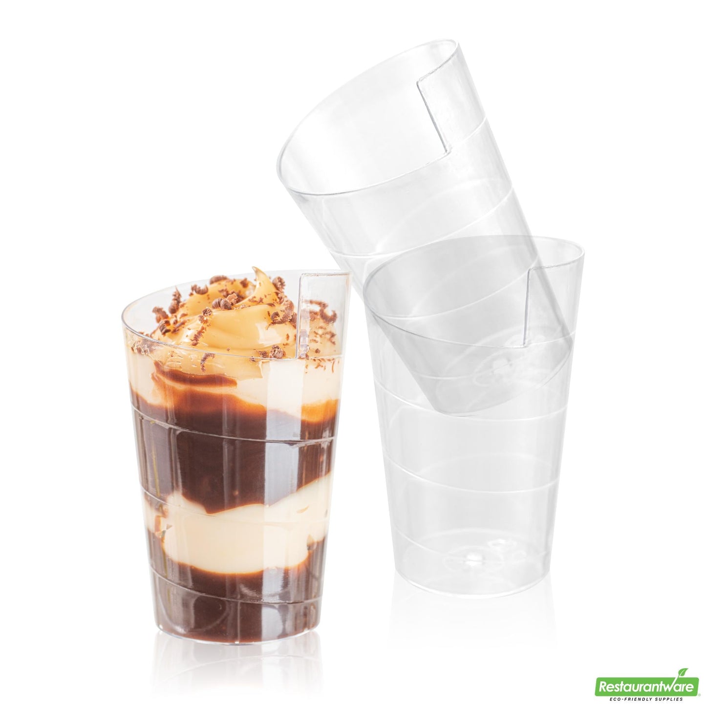 Wholesale Restaurantware 2 Oz Clear Plastic Spiral Cup - 1.7" X 1.7" X 2.7"- Bulk