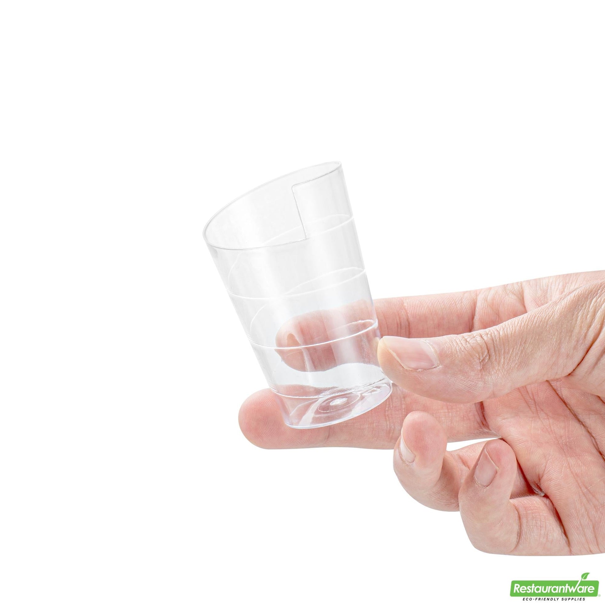 Wholesale Restaurantware 2 Oz Clear Plastic Spiral Cup - 1.7" X 1.7" X 2.7"- Bulk