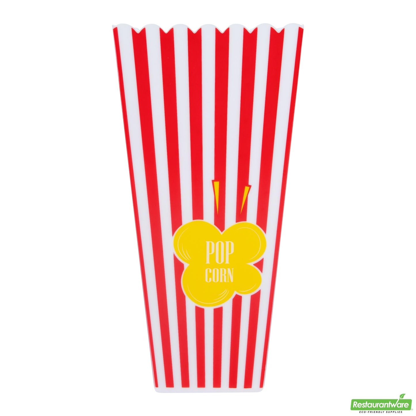 Wholesale Restaurantware 40 Oz Red Plastic Popcorn Container - 3.9" X 3.9" X 7.9"- Bulk