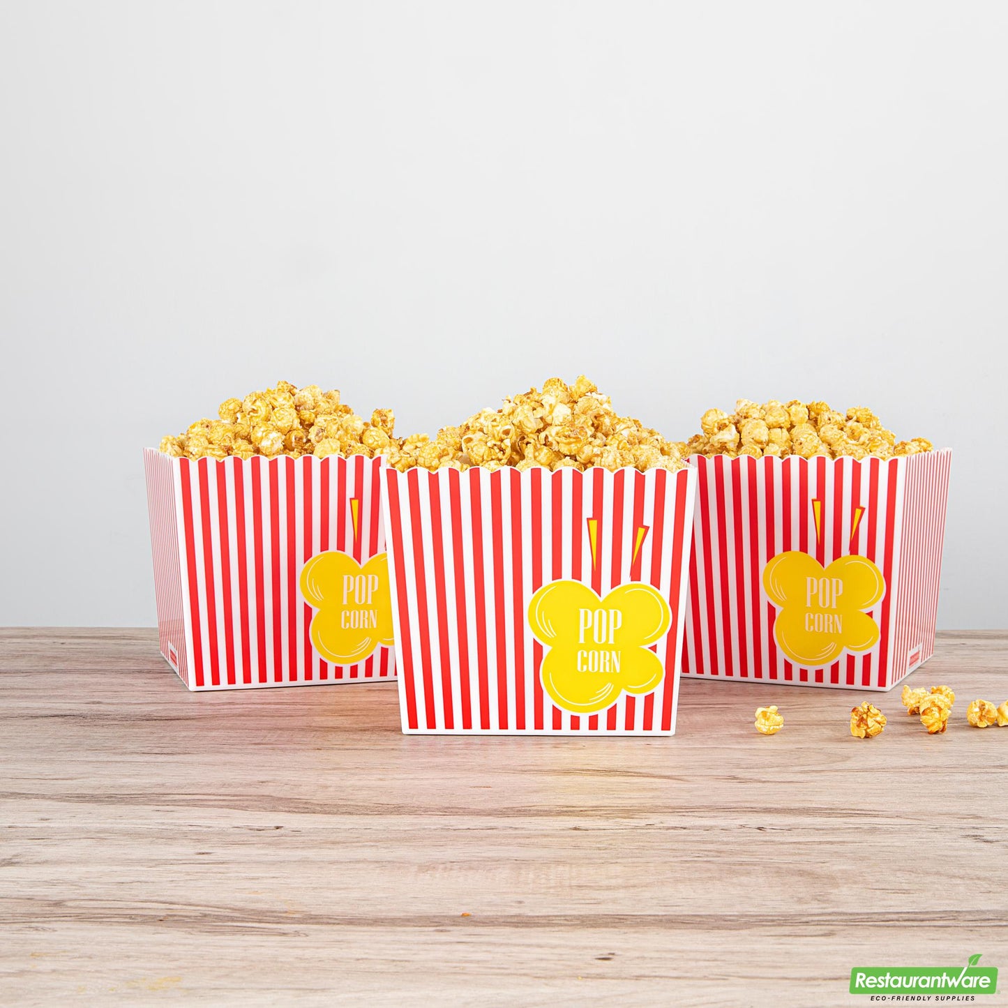 Wholesale Restaurantware 165 Oz Red Plastic Popcorn Bucket - 7.9" X 7.9" X 6.9"- Bulk