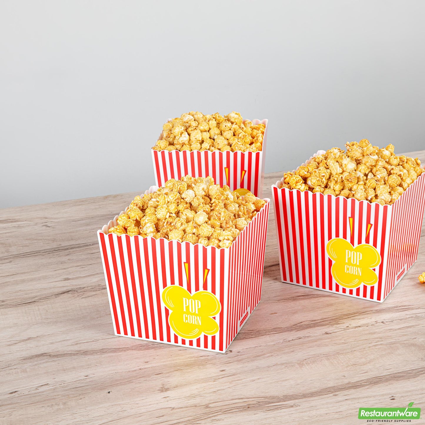 Wholesale Restaurantware 165 Oz Red Plastic Popcorn Bucket - 7.9" X 7.9" X 6.9"- Bulk