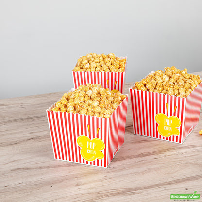 Wholesale Restaurantware 165 Oz Red Plastic Popcorn Bucket - 7.9" X 7.9" X 6.9"- Bulk