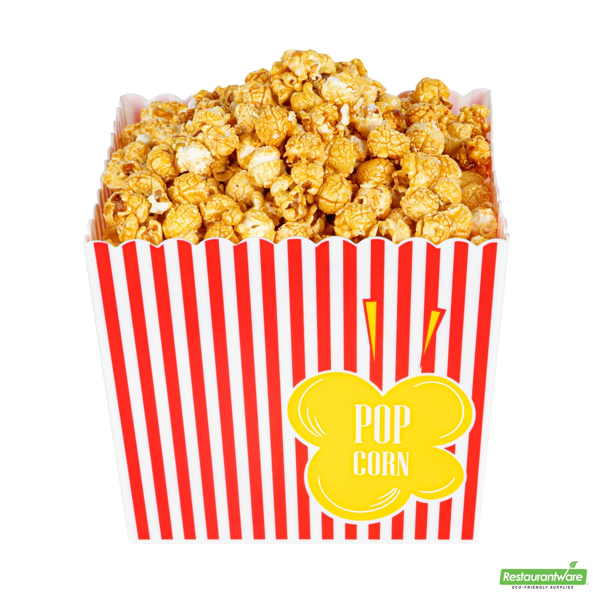 Wholesale Restaurantware 165 Oz Red Plastic Popcorn Bucket - 7.9" X 7.9" X 6.9"- Bulk