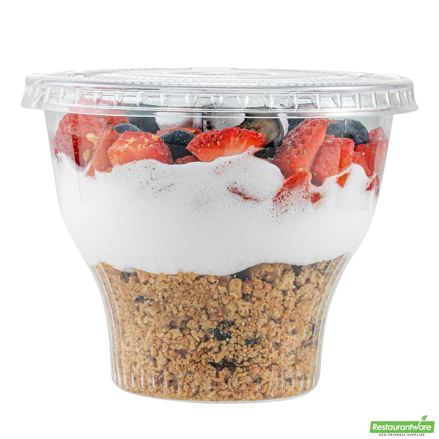 Wholesale Restaurantware Round Clear Plastic Flat Lid - Fits Plastic Dessert Cup- Bulk