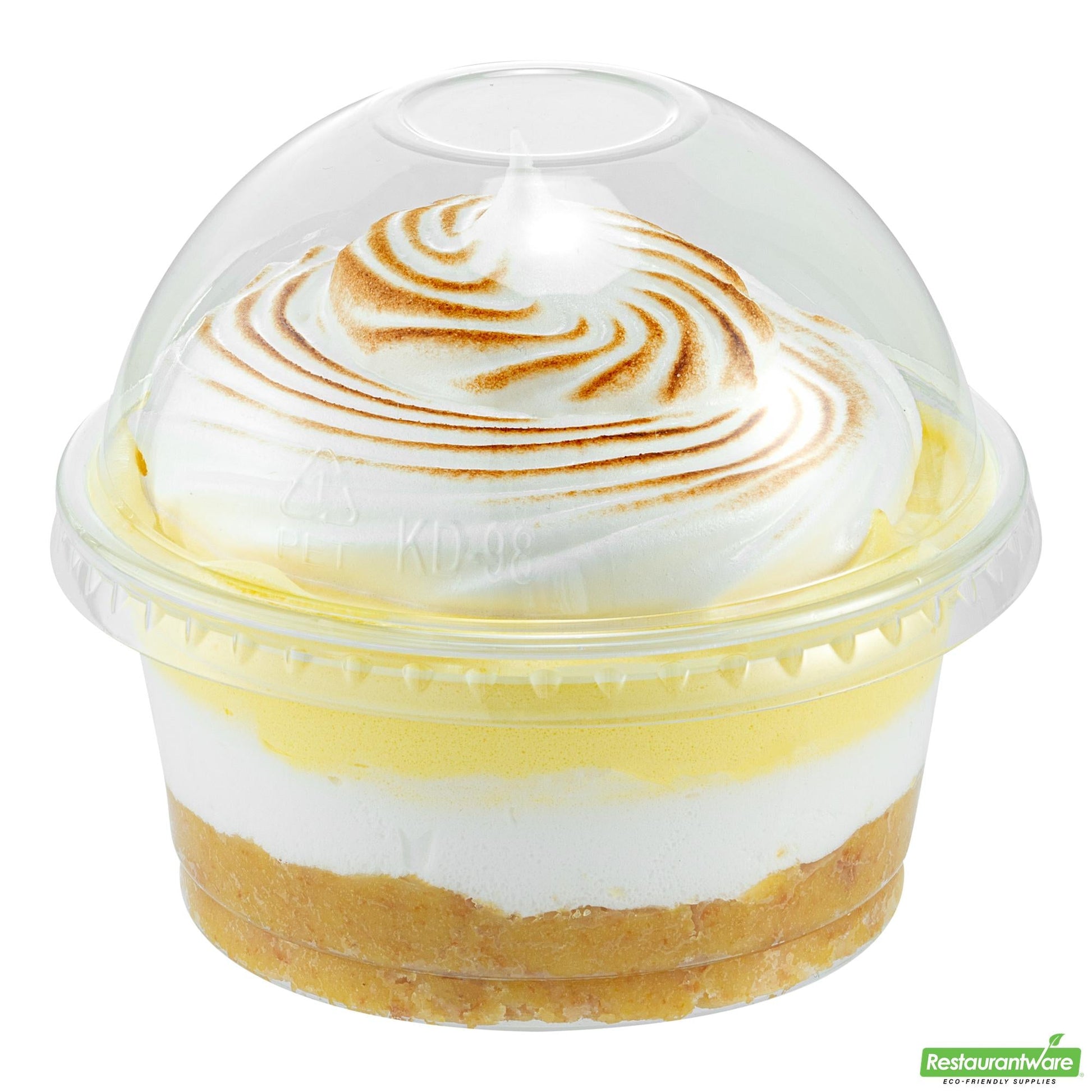 Wholesale Restaurantware Round Clear Plastic Dome Lid - Fits Plastic Dessert Cup- Bulk