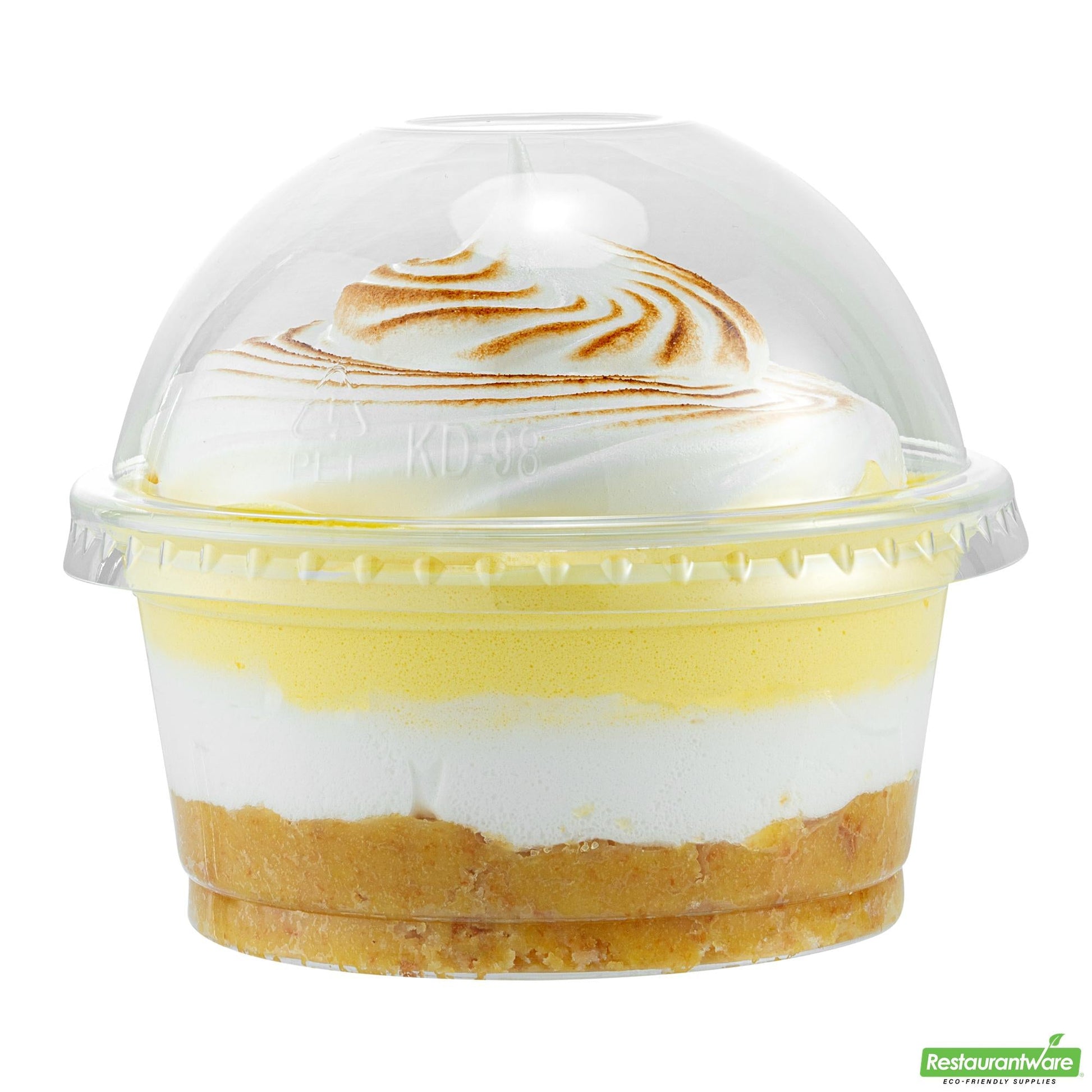 Wholesale Restaurantware Round Clear Plastic Dome Lid - Fits Plastic Dessert Cup - 3.9" X 3.9" X 1.9"- Bulk