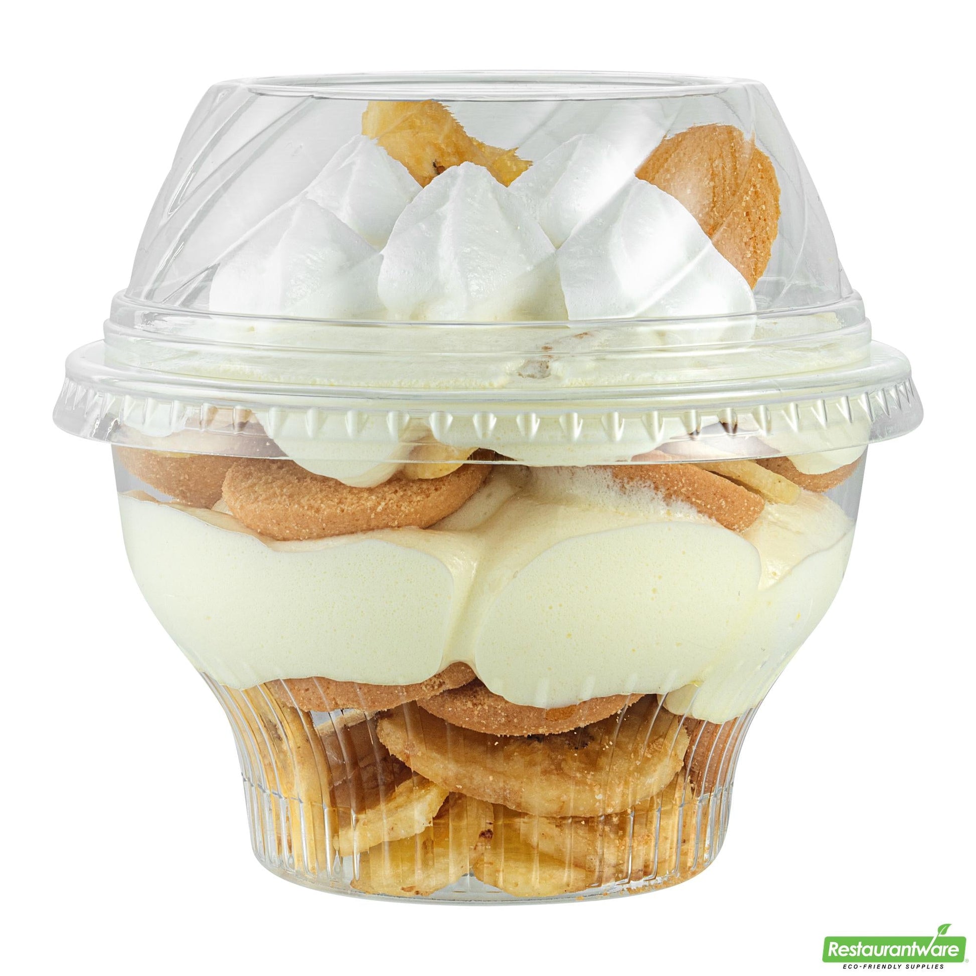 Wholesale Restaurantware Round Clear Plastic Low Dome Lid - Fits Plastic Dessert Cup- Bulk