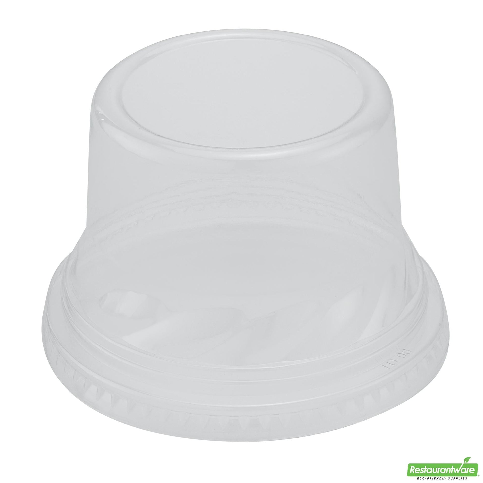 Wholesale Restaurantware Round Clear Plastic Tall Dome Lid - Fits Plastic Dessert Cup- Bulk