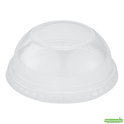 Wholesale Restaurantware Round Clear Plastic Dome Lid - Fits Plastic Dessert Cup, with Hole- Bulk