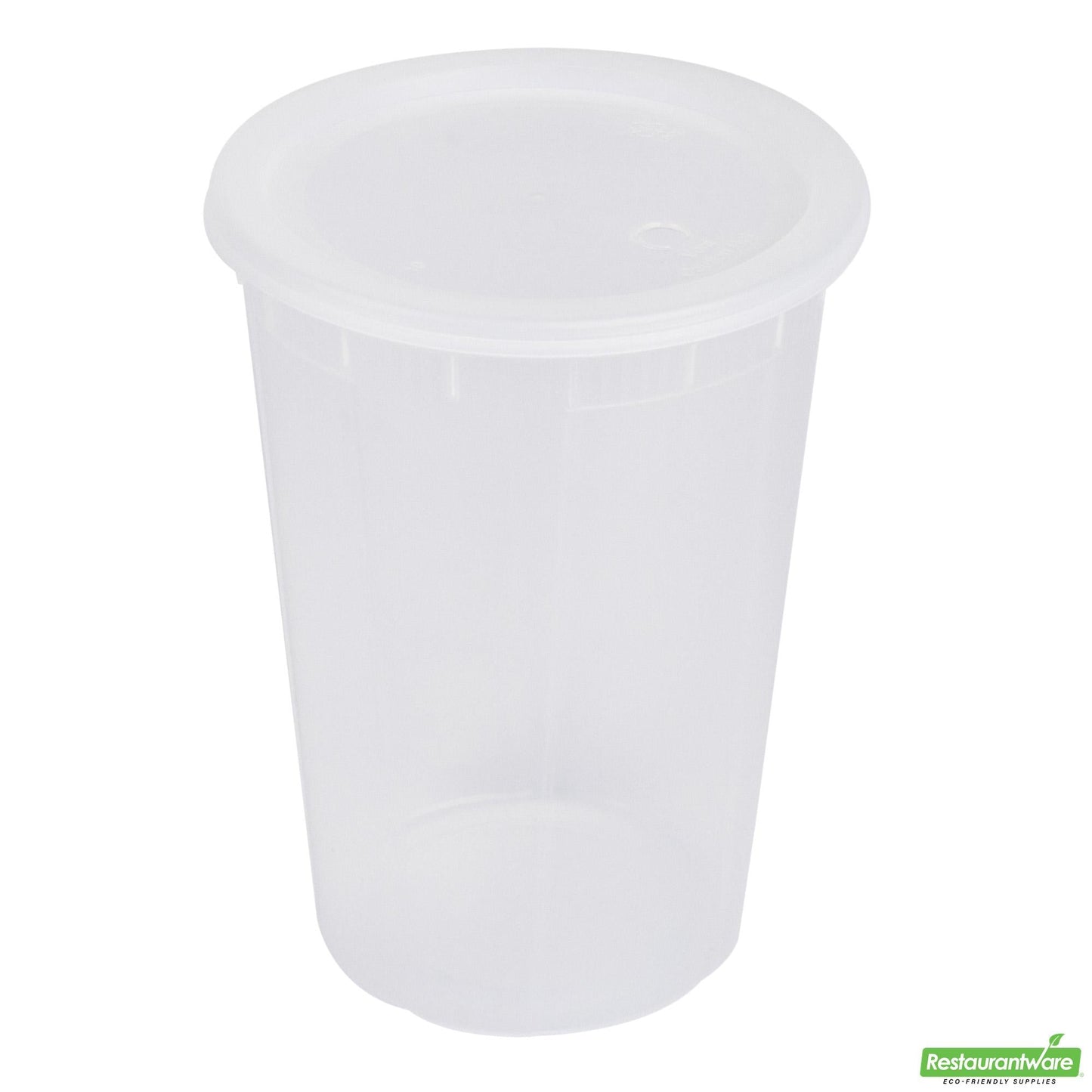 Wholesale Restaurantware 48 Oz Round Clear Plastic Soup Container - with Lid, Microwavable- Bulk