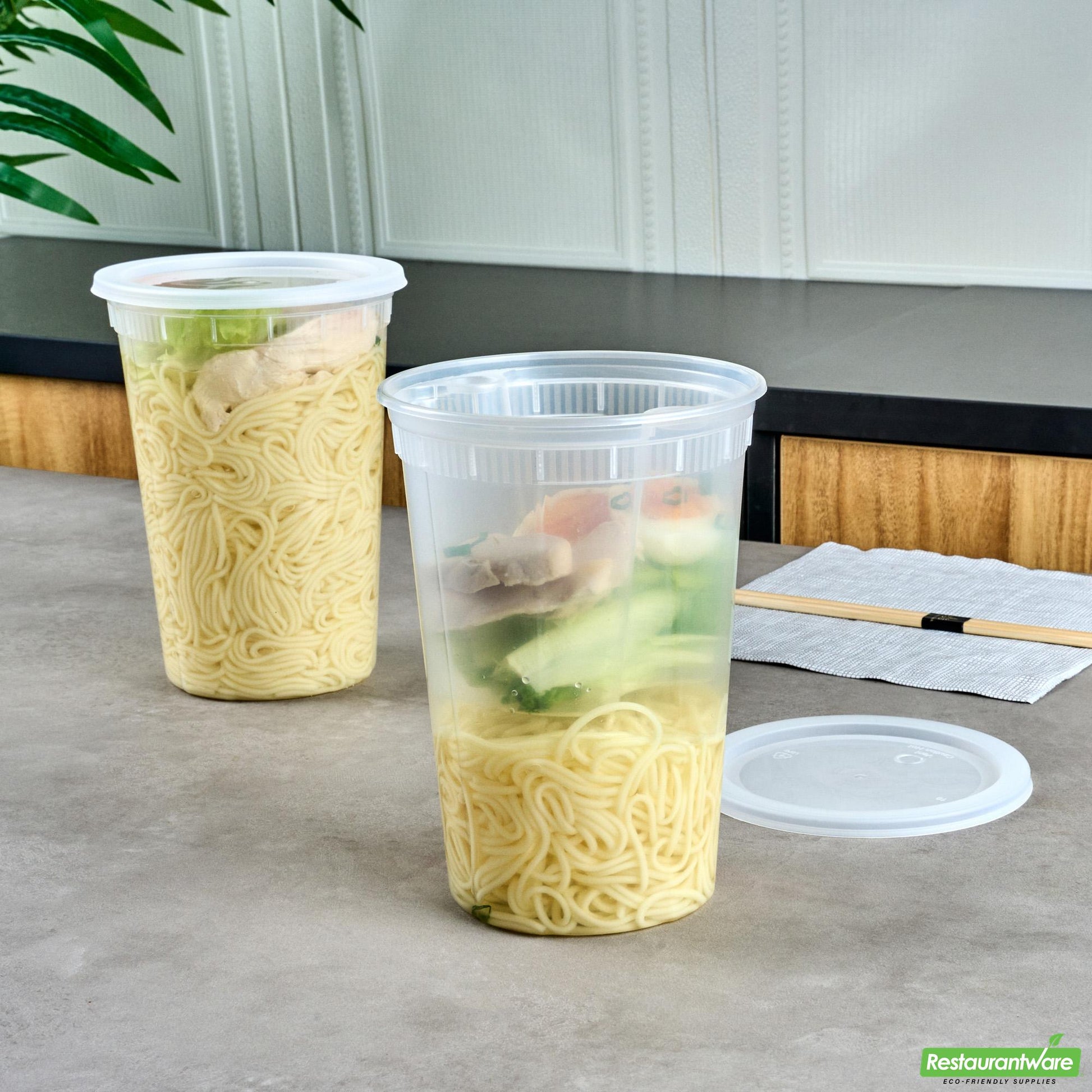 Wholesale Restaurantware 24 Oz Clear Plastic Insert - Fits 32, 40 and 48 Oz Soup Container- Bulk