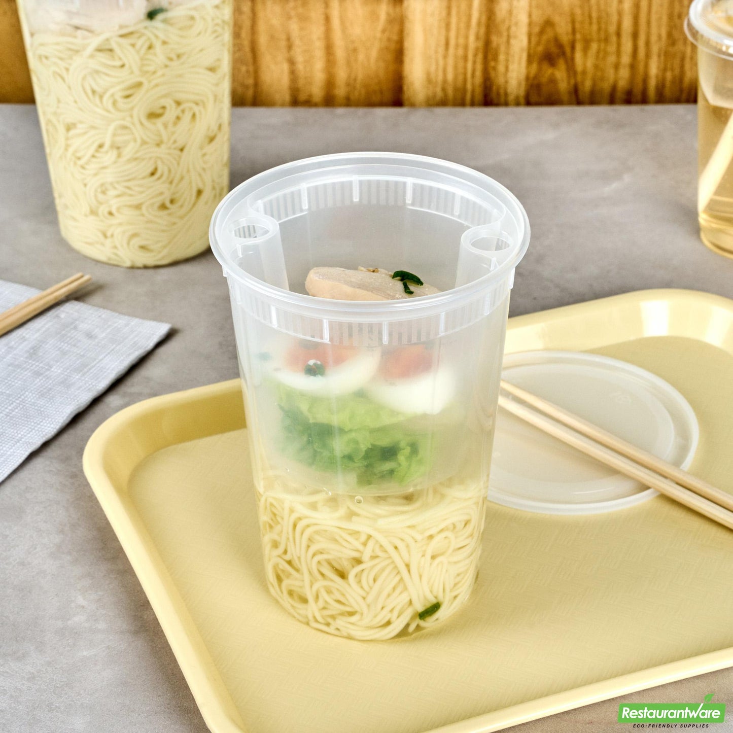 Wholesale Restaurantware 24 Oz Clear Plastic Insert - Fits 32, 40 and 48 Oz Soup Container- Bulk