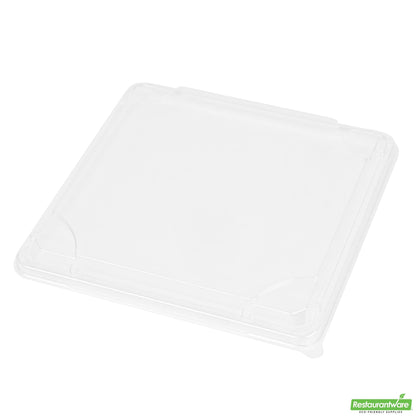 Wholesale Restaurantware Square Clear Plastic Lid - Fits 19 Oz Bento Box - 8.2" X 8.2" X 0.8"- Bulk