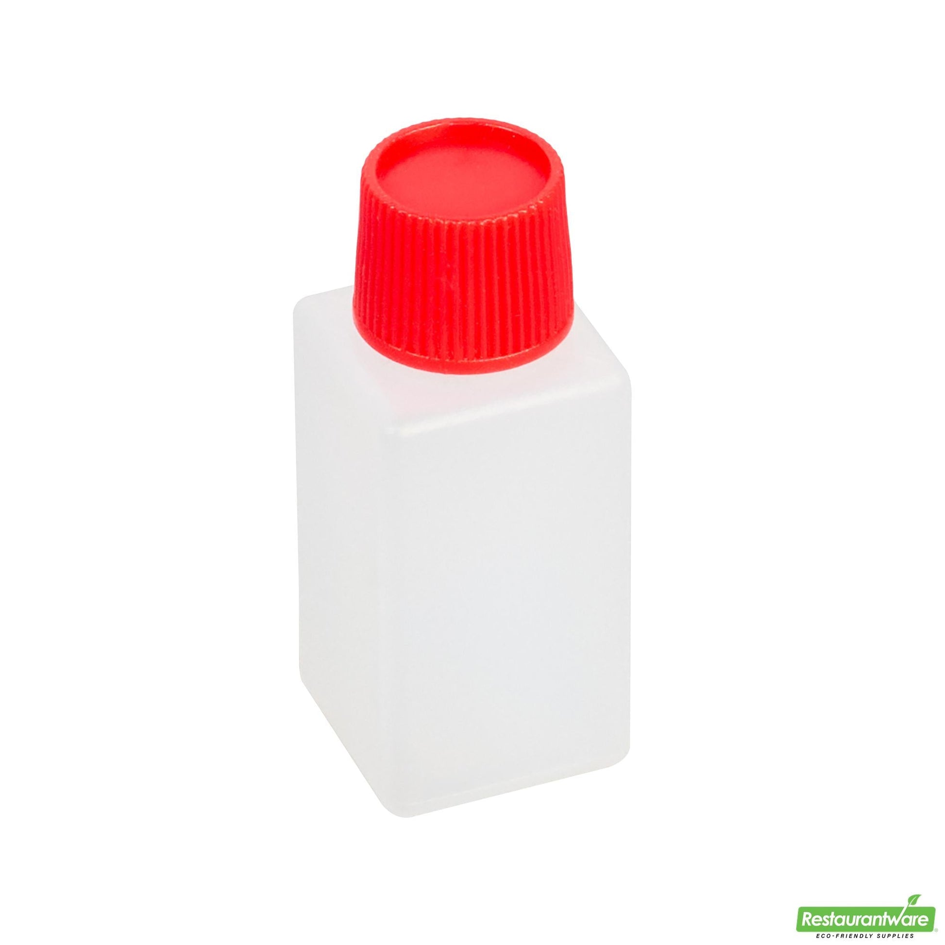 Wholesale Restaurantware Bento Tek 6 Ml Translucent Plastic Soy Sauce Bottle - with Red Cap - 1/2" X 1/2" X 1 3/4" - 100 Count Box- Bulk