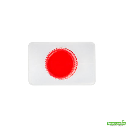 Wholesale Restaurantware Bento Tek 15 Ml Translucent Plastic Soy Sauce Bottle - with Red Cap - 1" X 3/4" X 2" - 100 Count Box- Bulk