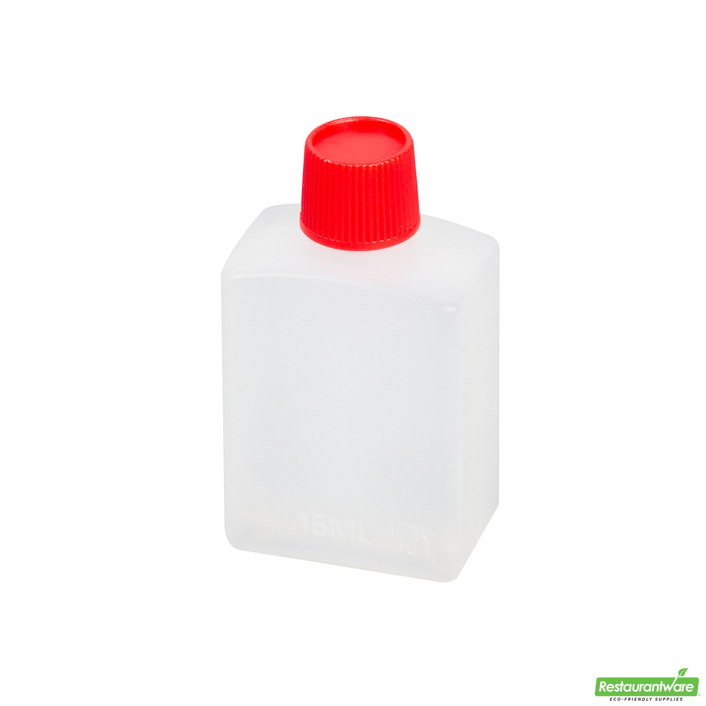 Wholesale Restaurantware Bento Tek 15 Ml Translucent Plastic Soy Sauce Bottle - with Red Cap - 1" X 3/4" X 2" - 1000 Count Box- Bulk