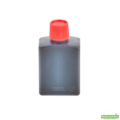 Wholesale Restaurantware Bento Tek 15 Ml Translucent Plastic Soy Sauce Bottle - with Red Cap - 1" X 3/4" X 2" - 1000 Count Box- Bulk