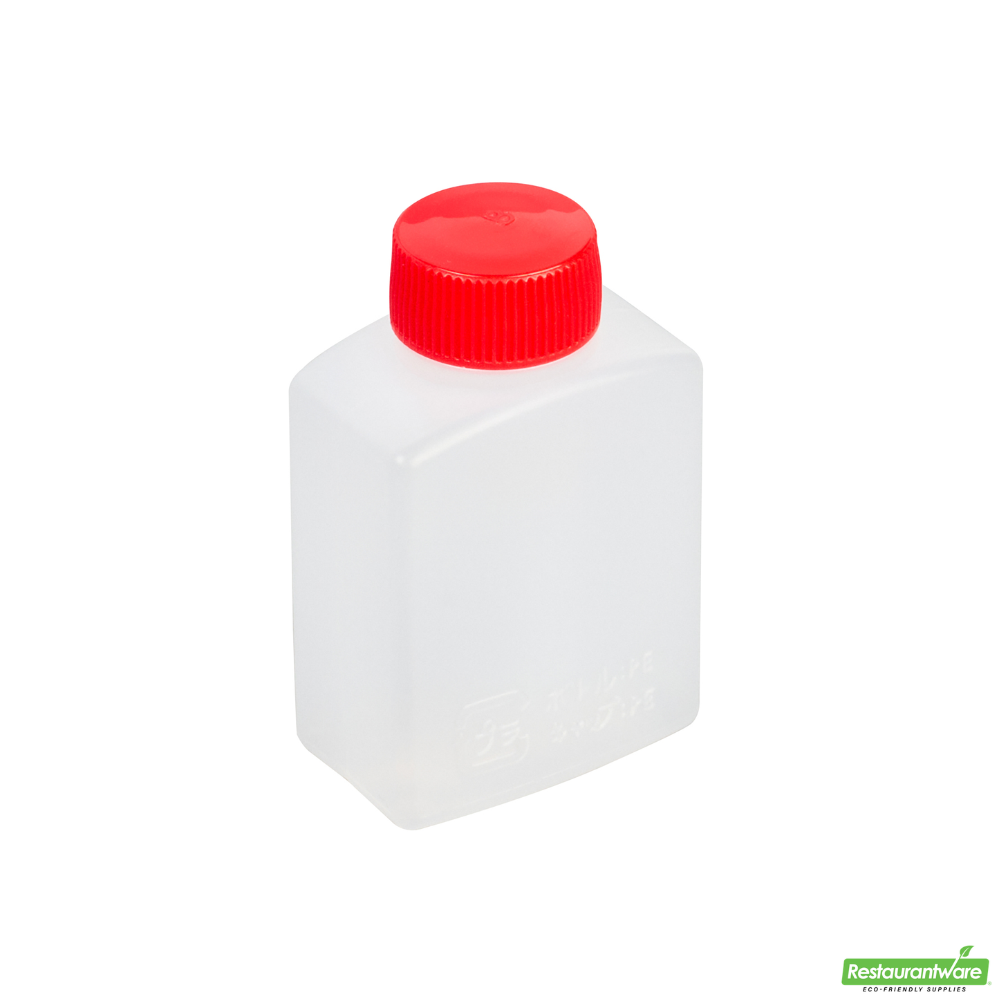 Wholesale Restaurantware Bento Tek 1 Oz Translucent Plastic Soy Sauce Bottle - with Red Cap - 1 1/2" X 3/4" X 2 1/4" - 100 Count Box- Bulk