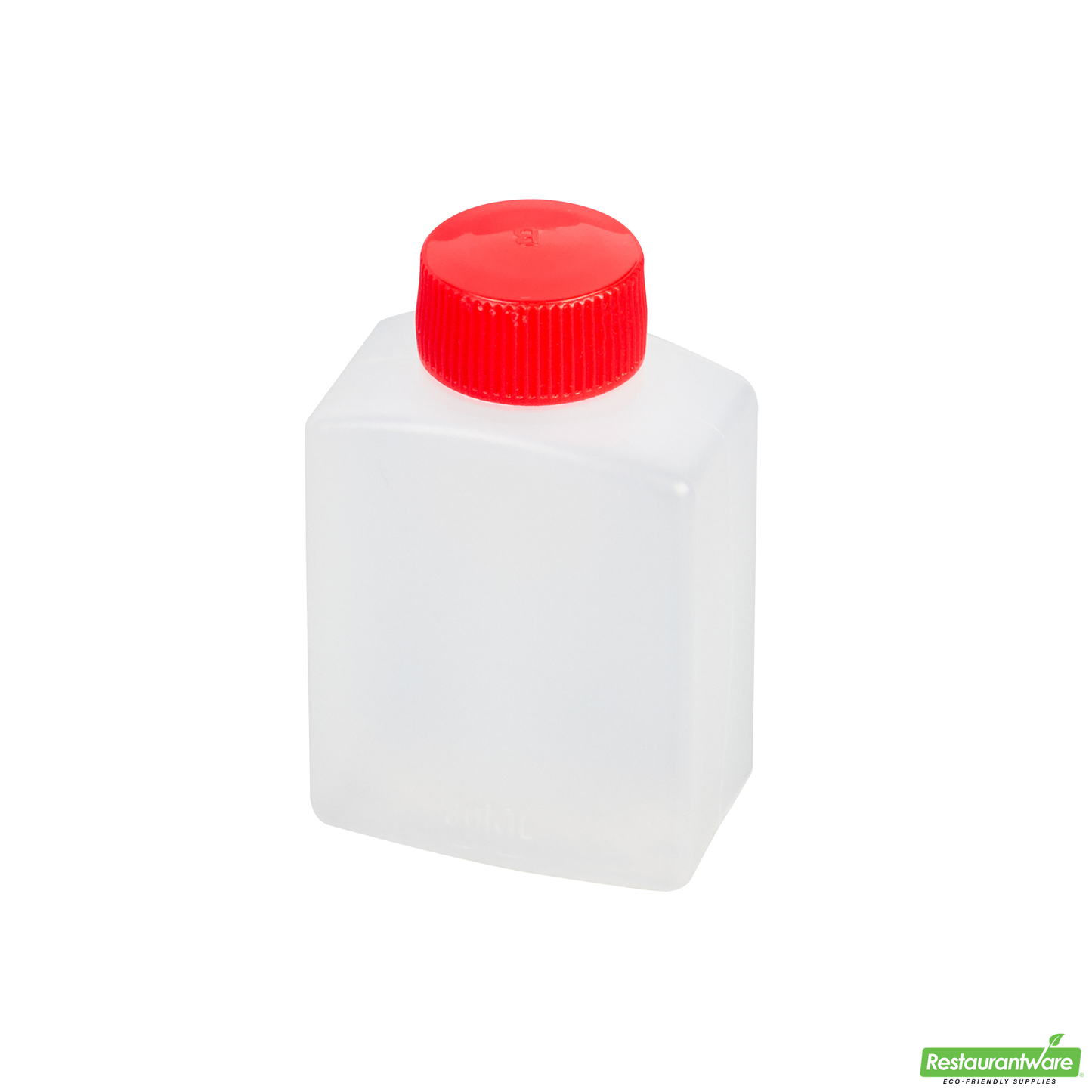 Wholesale Restaurantware Bento Tek 1 Oz Translucent Plastic Soy Sauce Bottle - with Red Cap - 1 1/2" X 3/4" X 2 1/4" - 100 Count Box- Bulk