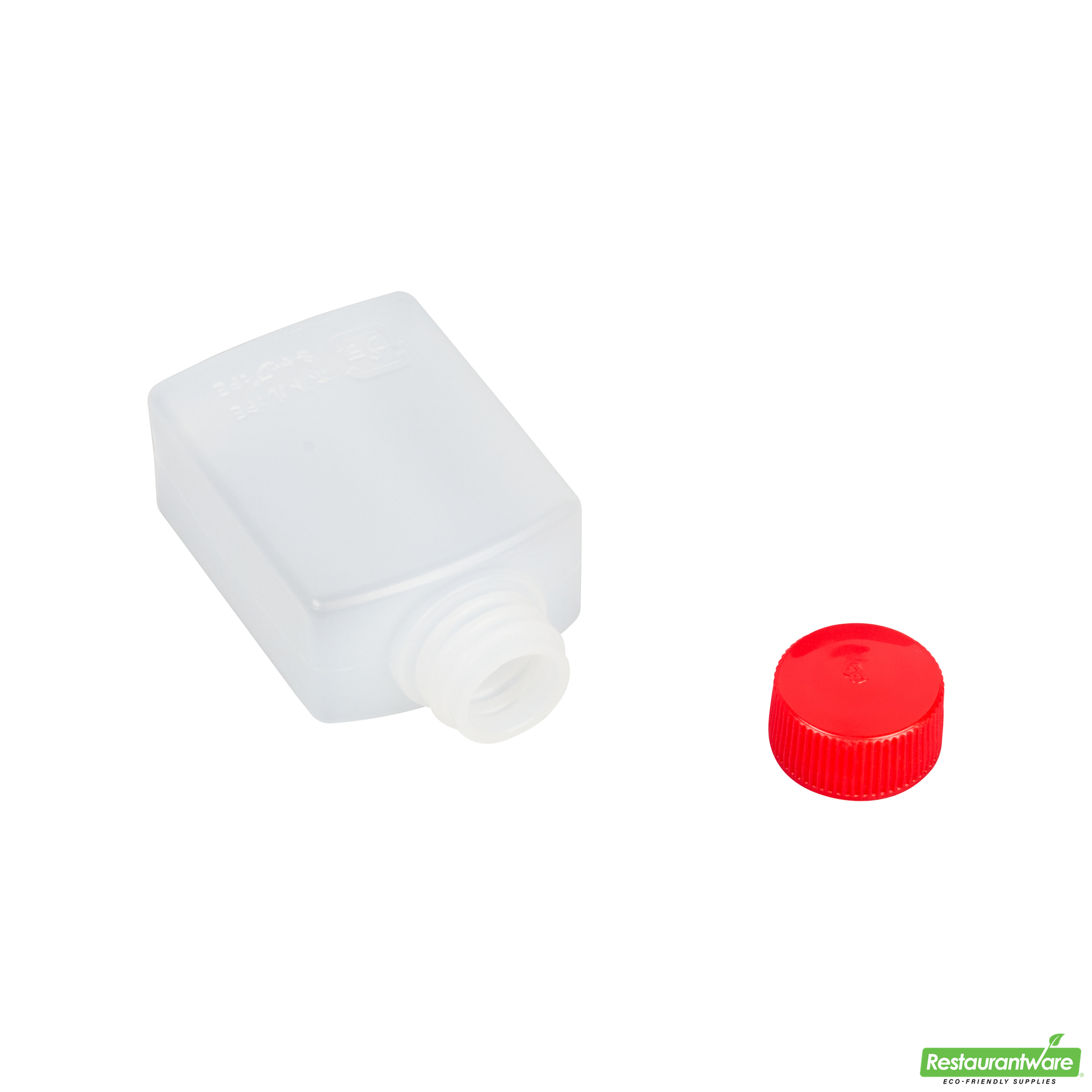 Wholesale Restaurantware Bento Tek 1 Oz Translucent Plastic Soy Sauce Bottle - with Red Cap - 1 1/2" X 3/4" X 2 1/4" - 100 Count Box- Bulk
