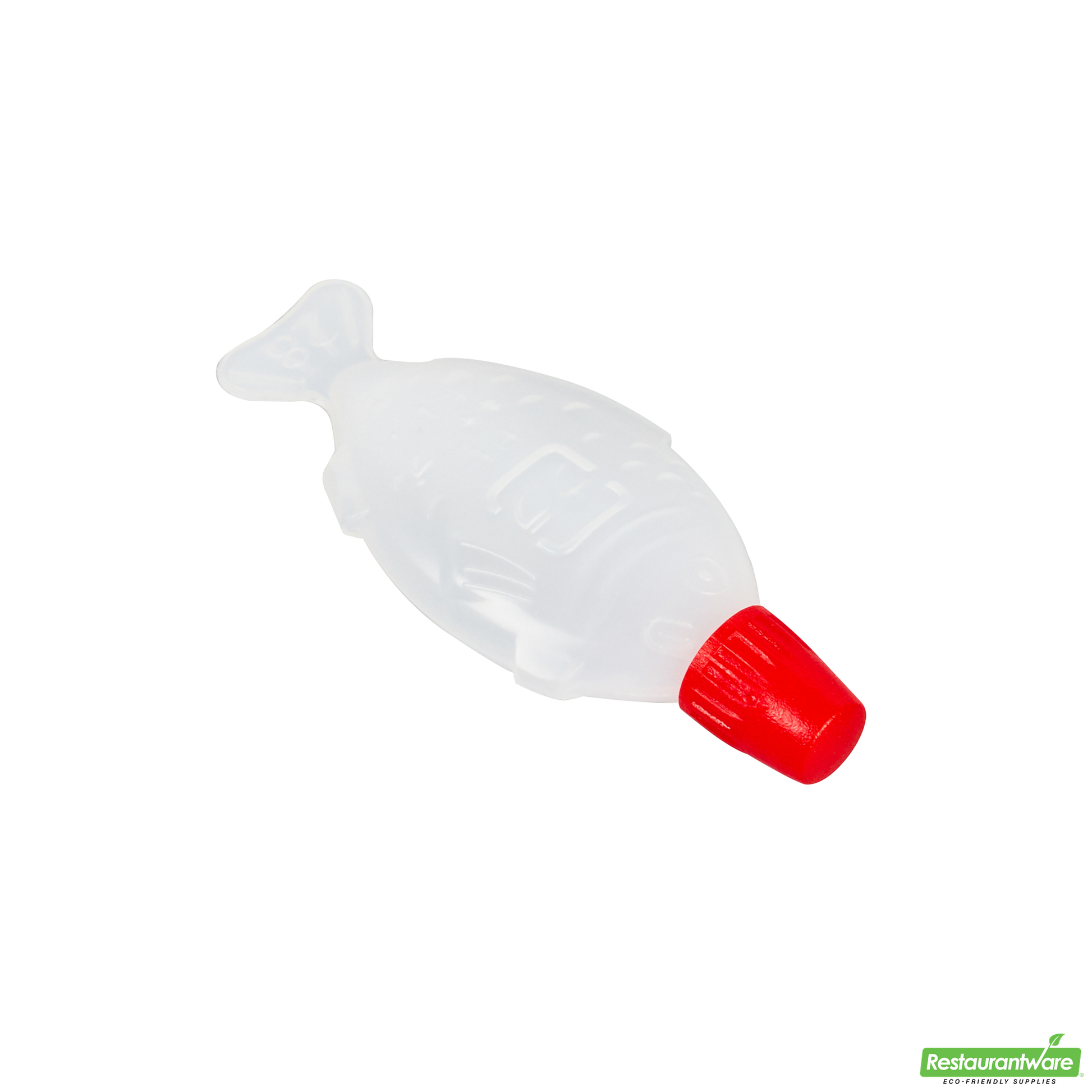 Wholesale Restaurantware Bento Tek 3 Ml Translucent Plastic Fish Soy Sauce Bottle - with Red Cap - 2 1/4" X 1/2" X 1" - 1000 Count Box- Bulk