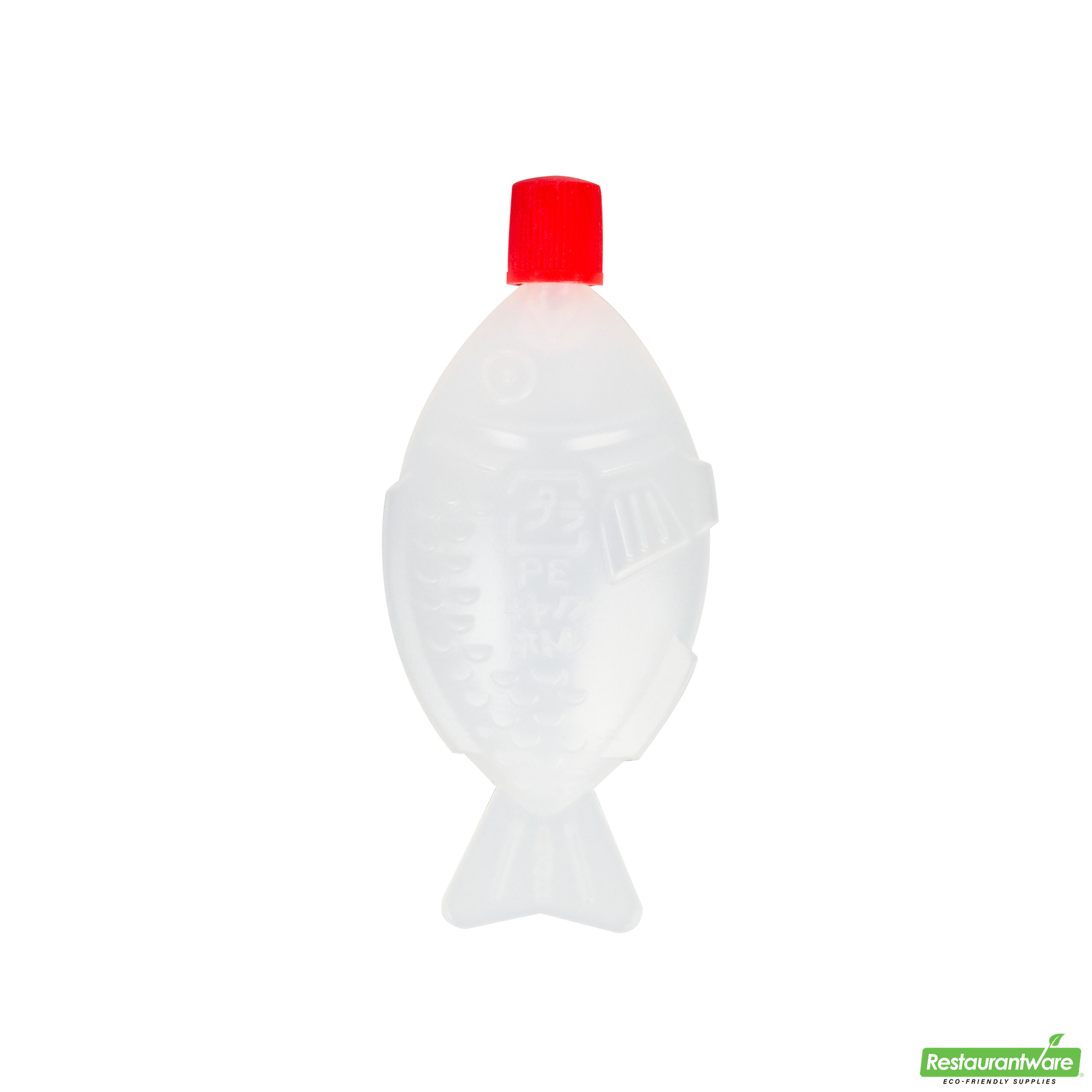 Wholesale Restaurantware Bento Tek 8 Ml Translucent Plastic Fish Soy Sauce Bottle - with Red Cap - 3" X 1/2" X 1 1/4" - 1000 Count Box- Bulk