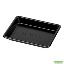 Wholesale Restaurantware Bento Tek 1 Oz Rectangle Black Plastic Sauce Dish - 3" X 2 1/4" - 1000 Count Box- Bulk