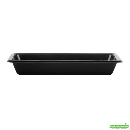 Wholesale Restaurantware Bento Tek 1 Oz Rectangle Black Plastic Sauce Dish - 3" X 2 1/4" - 1000 Count Box- Bulk