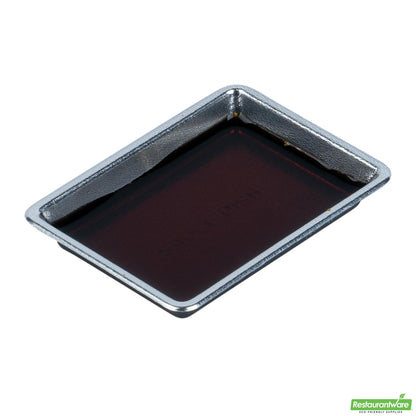 Wholesale Restaurantware Bento Tek 1 Oz Rectangle Silver Plastic Sauce Dish - 3" X 2 1/4" - 100 Count Box- Bulk