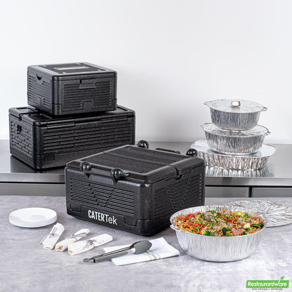 Wholesale Restaurantware Cater Tek Black Epp Food Pan Carrier - Insulated, Top Loading, Collapsible - 16 3/4" X 16 3/4" X 9" - 1 Count Box- Bulk
