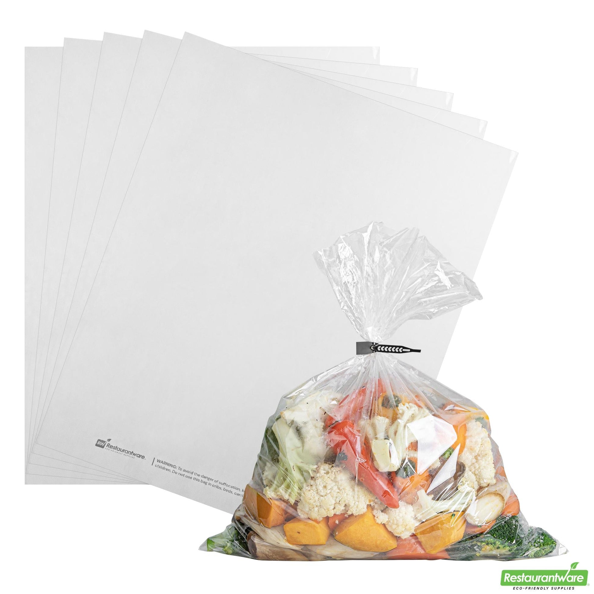 Wholesale Restaurantware Fresh Hero Clear Plastic Oven Bag - with Ties, Bpa-Free - 14" X 17" - 5 Count Box- Bulk