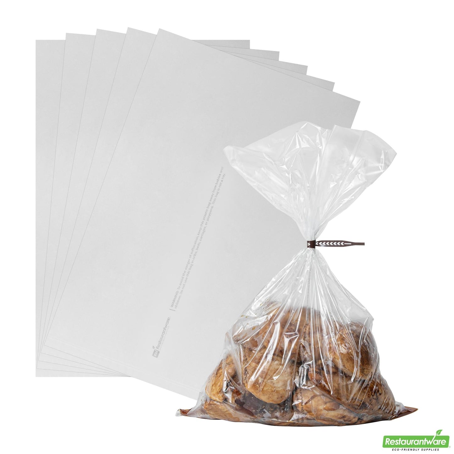 Wholesale Restaurantware Fresh Hero Clear Nylon Oven Bag - with Ties, Bpa-Free - 12" X 18" - 50 Count Box- Bulk