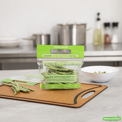 Wholesale Restaurantware Fresh Hero Green Plastic Steam Bag - Microwave-Safe, Bpa-Free - 7 1/2" X 7 1/2" - 25 Count Box- Bulk
