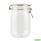 Wholesale Restaurantware Met Lux 39 Oz Round Clear Plastic Storage Jar - with Hinged Lid - 4 1/4" X 4 1/4" X 7" - 20 Count Box- Bulk