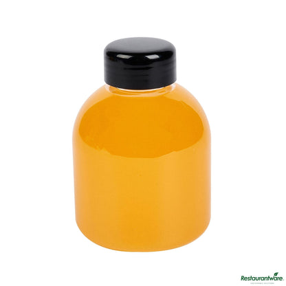 Wholesale Restaurantware 14 Oz Round Clear Pet Juice Bottle- with Cap - 3.2" X 3.2" X 4.7"- Bulk