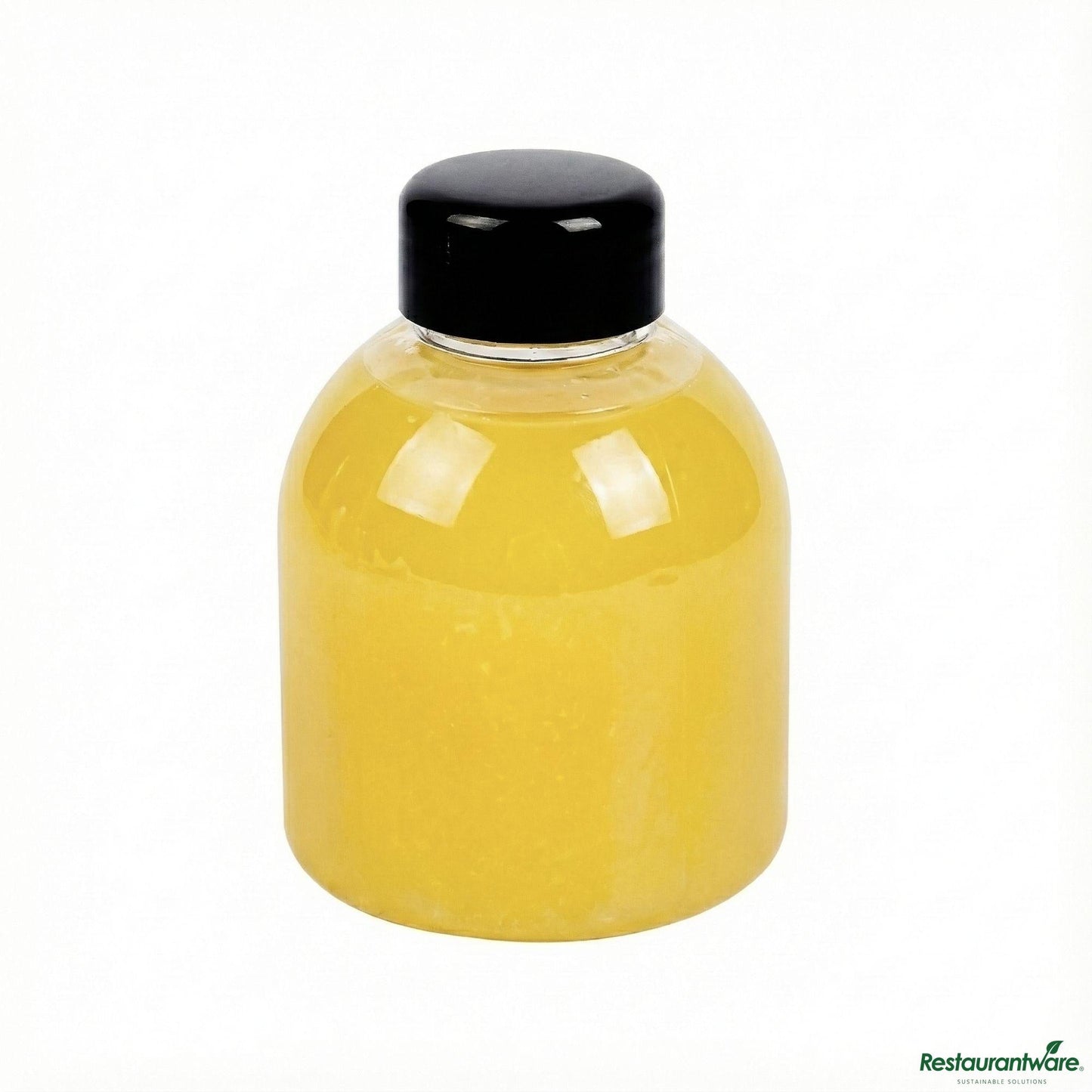 Wholesale Restaurantware 14 Oz Round Clear Pet Juice Bottle- with Cap - 3.2" X 3.2" X 4.7"- Bulk