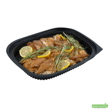 Wholesale Restaurantware 59 Oz Rectangle Black Plastic Food Container - Microwavable - 13.4" X 9.5" X 1.6"- Bulk