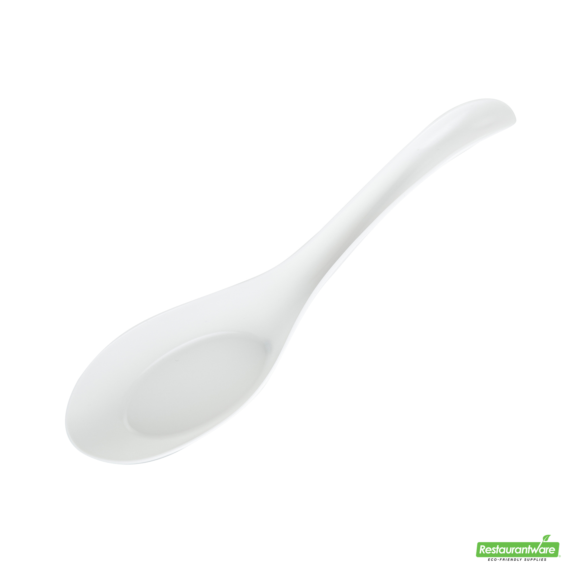 Wholesale Restaurantware White Plastic Asian Soup Spoon - 6 1/2" X 1 3/4" X 3 1/4" - 100 Count Box- Bulk