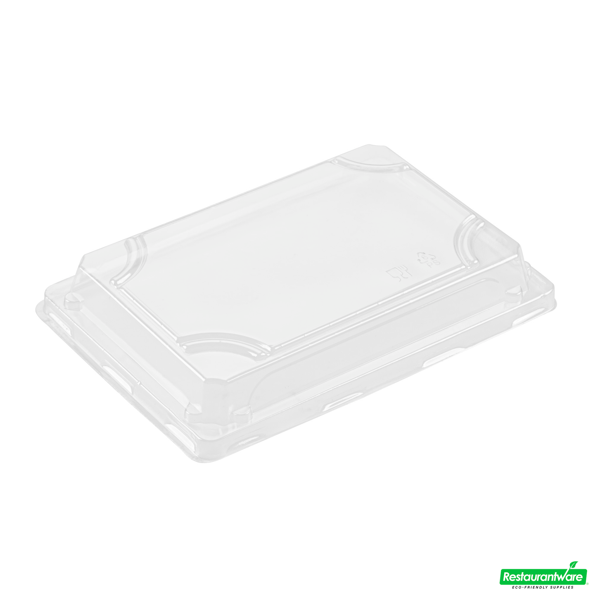 Wholesale Restaurantware Roku Rectangle Black Plastic Take Out Sushi Tray - with Clear Lid - 7" X 5" X 1 1/2" - 100 Count Box- Bulk