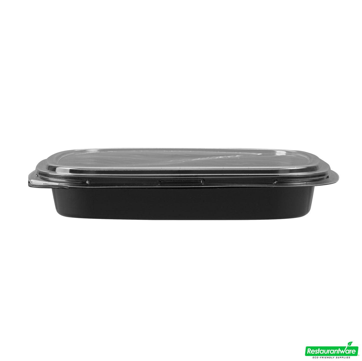 Wholesale Restaurantware Roku Square Black Plastic Take Out Sushi Tray - with Clear Lid - 10 3/4" X 10 3/4" X 1 3/4" - 50 Count Box- Bulk