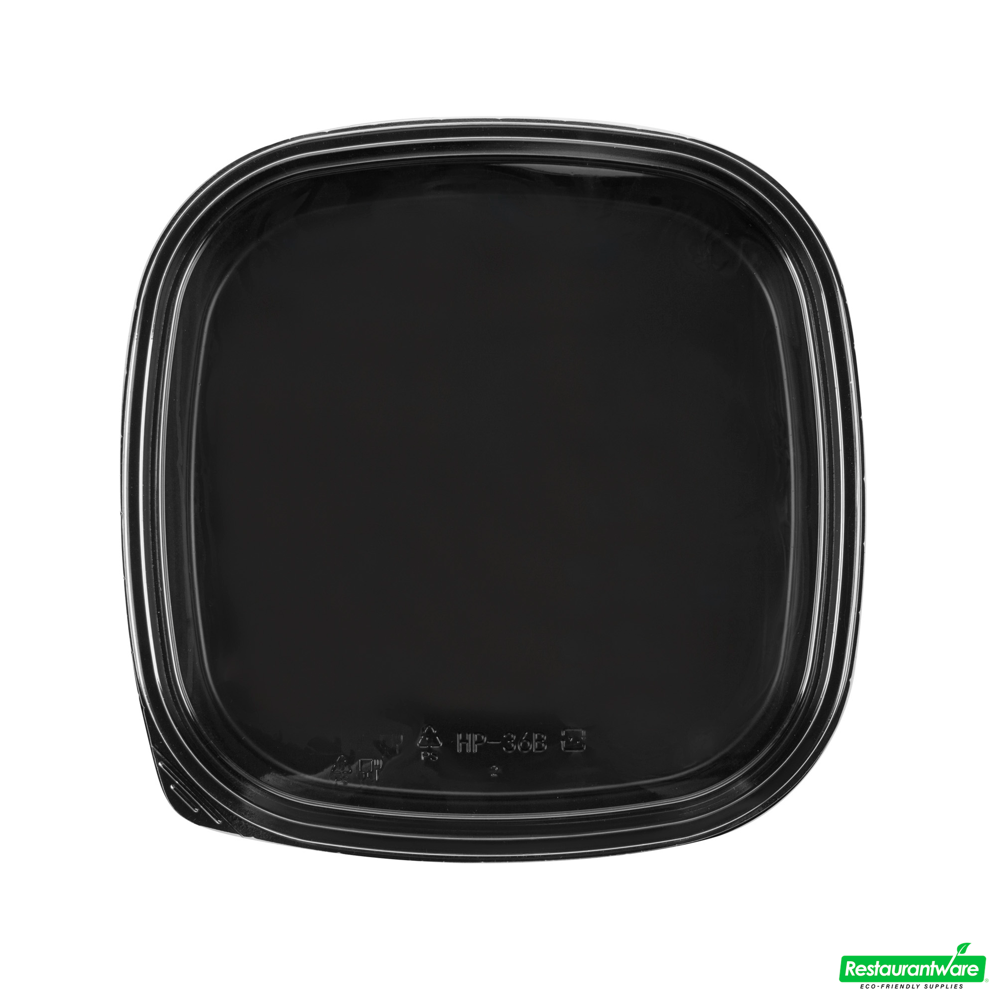 Wholesale Restaurantware Roku Square Black Plastic Take Out Sushi Tray - with Clear Lid - 12 1/2" X 12 1/2" X 1 3/4" - 100 Count Box- Bulk