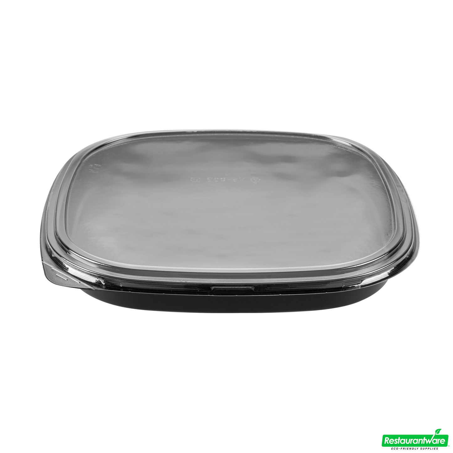 Wholesale Restaurantware Roku Square Black Plastic Take Out Sushi Tray - with Clear Lid - 13 1/2" X 13 1/2" X 1 3/4" - 100 Count Box- Bulk