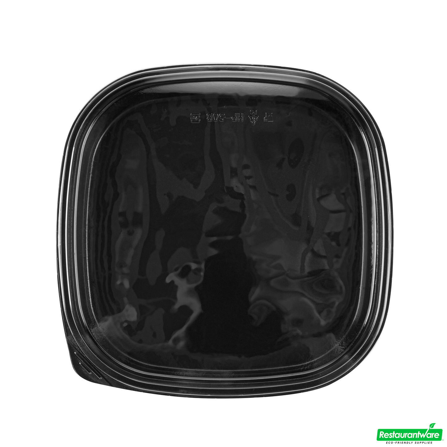 Wholesale Restaurantware Roku Square Black Plastic Take Out Sushi Tray - with Clear Lid - 13 1/2" X 13 1/2" X 1 3/4" - 100 Count Box- Bulk