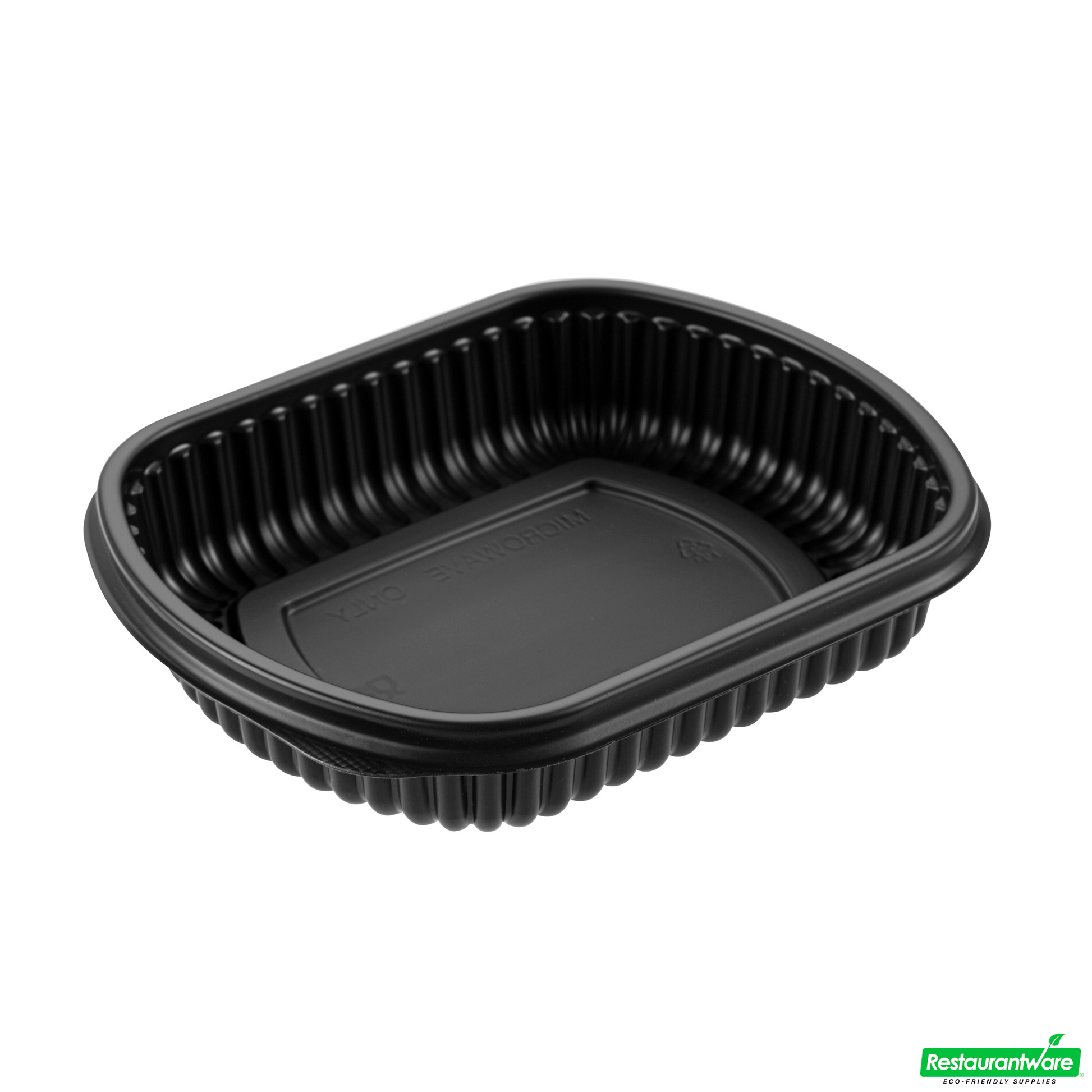 Wholesale Restaurantware 24 Oz Rectangle Black Plastic Food Container - with Clear Lid, Microwavable - 7 3/4" X 6 1/4" X 2 1/4" - 100 Count Box- Bulk
