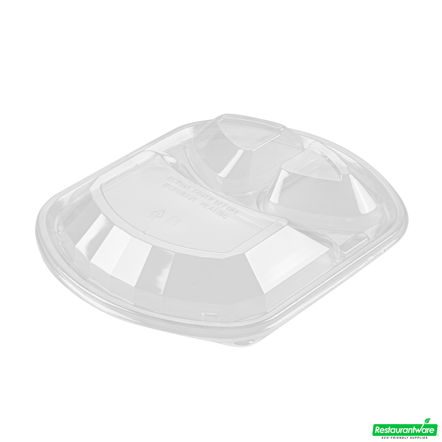 Wholesale Restaurantware 36 Oz Rectangle Black Plastic Food Container - with Clear Lid, Microwavable, 3 Compartments - 9 1/4" X 8" X 2 3/4" - 50 Count Box- Bulk